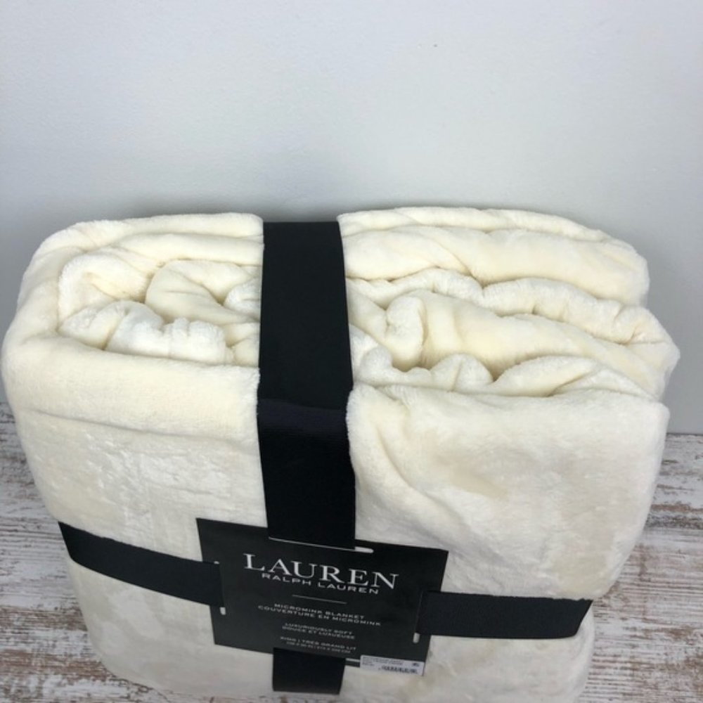 NEW Ralph Lauren Micromink KING Blanket - Picture 5 of 6
